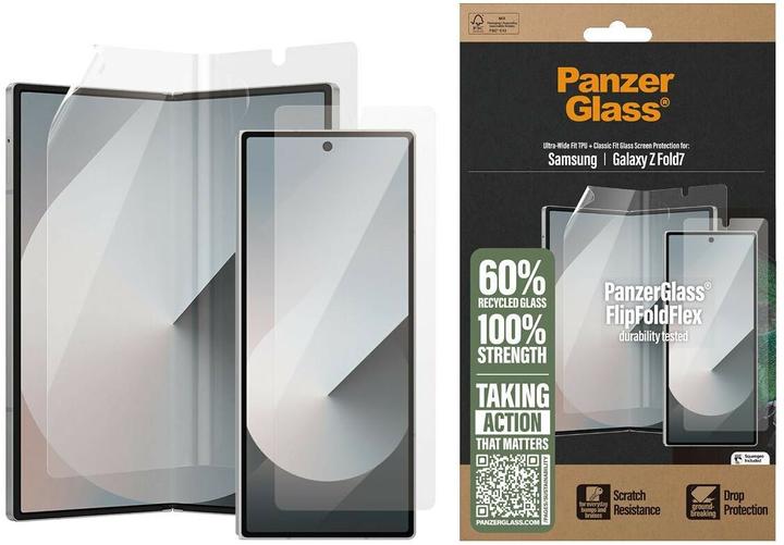 Produktbild PanzerGlass Displayschutz Glass & Film (1 Stk., Samsung Galaxy Z Fold7)