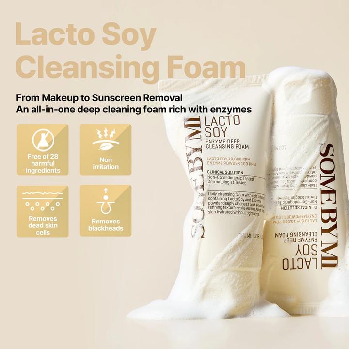 Immagine prodotto Some By Mi Gesichtsreinigungsschaum mit Laktoseenzymen (Eyzyme Deep Cleansing Foam) 100 ml (Schiuma detergente, 100 ml)