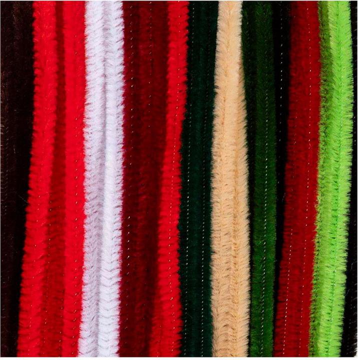 Actual product image Creativ Company Chenilledraht 25 Stück, Weihnachtsfarben, Länge: 30 cm (0.30 m)