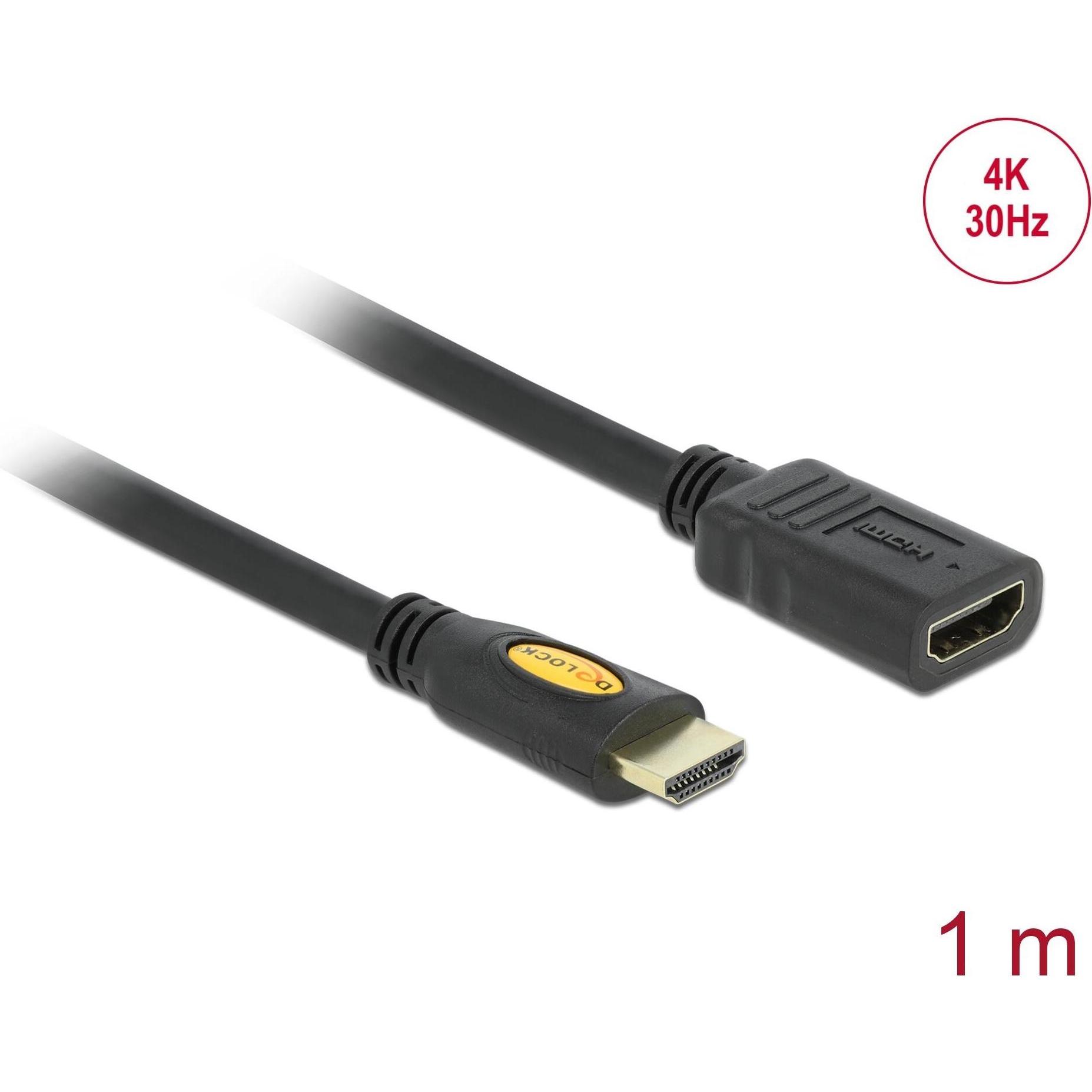 Thumbnail - Delock HDMI (Typ A) — HDMI (Typ A) (1 m, HDMI), Video Kabel