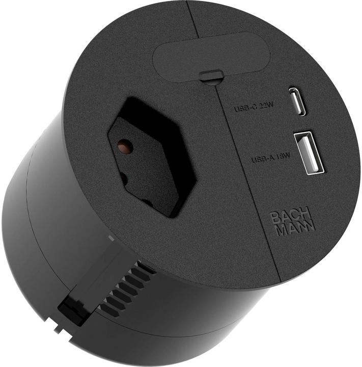 Actual product image Bachmann LOOP IN CHARGE 1xCH T13 1xUSB A/C 22W 1xKBD 2.0m T12 bk