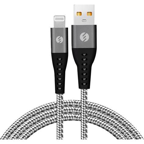 S-Link kábel - SL-STM60L (3A, 12W, Gyorstöltés, Lightning, 100cm adat+töltőkábel, fehér) (1 m, 12 W), Cavo USB