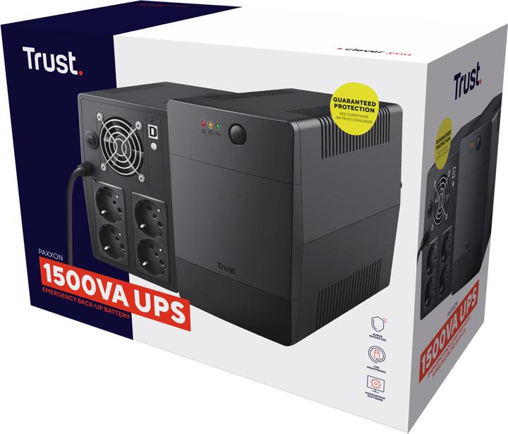 Actual product image Trust Paxxon - UPS - AC 220-240 V - 900 Watt (1500 VA, 900 W)