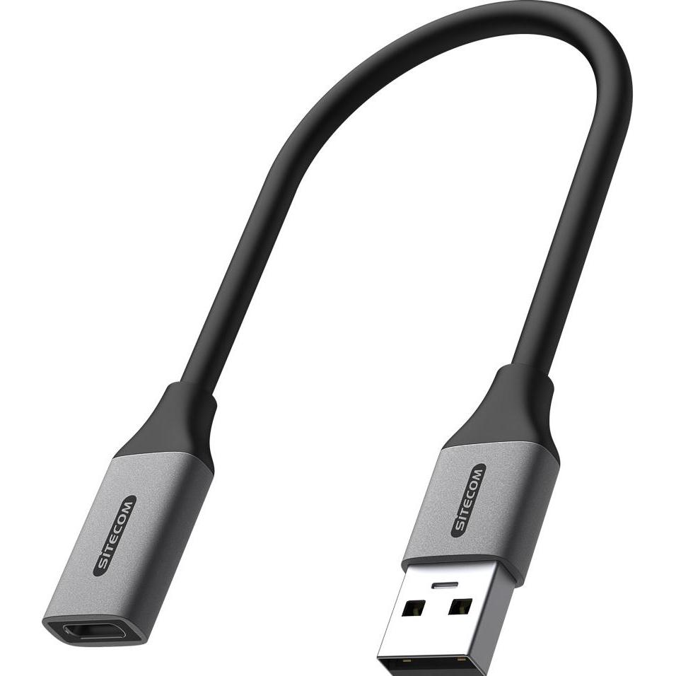 Sitecom AD-1013 USB-A zu USB-C Adapt +Kabel (0.15 m, USB 3.1), USB Kabel