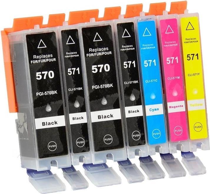 Actual product image Hermex Compatible Ink Cartridge XL for Canon PIXMA TS6020 white (M, C, Y, PGBK, FC)