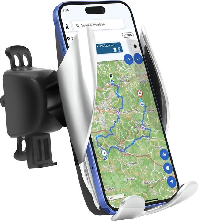 Image du produit Akashi Support Voiture Automatique Avec Charge Rapide Sans Fil 10w