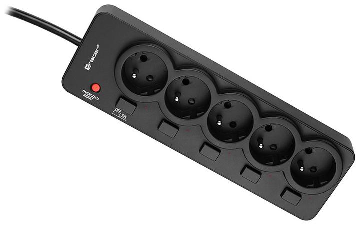 Immagine prodotto Tracer PowerGuard Black 5 prese CA (5 x, CEE 7/16, 1.60 m)