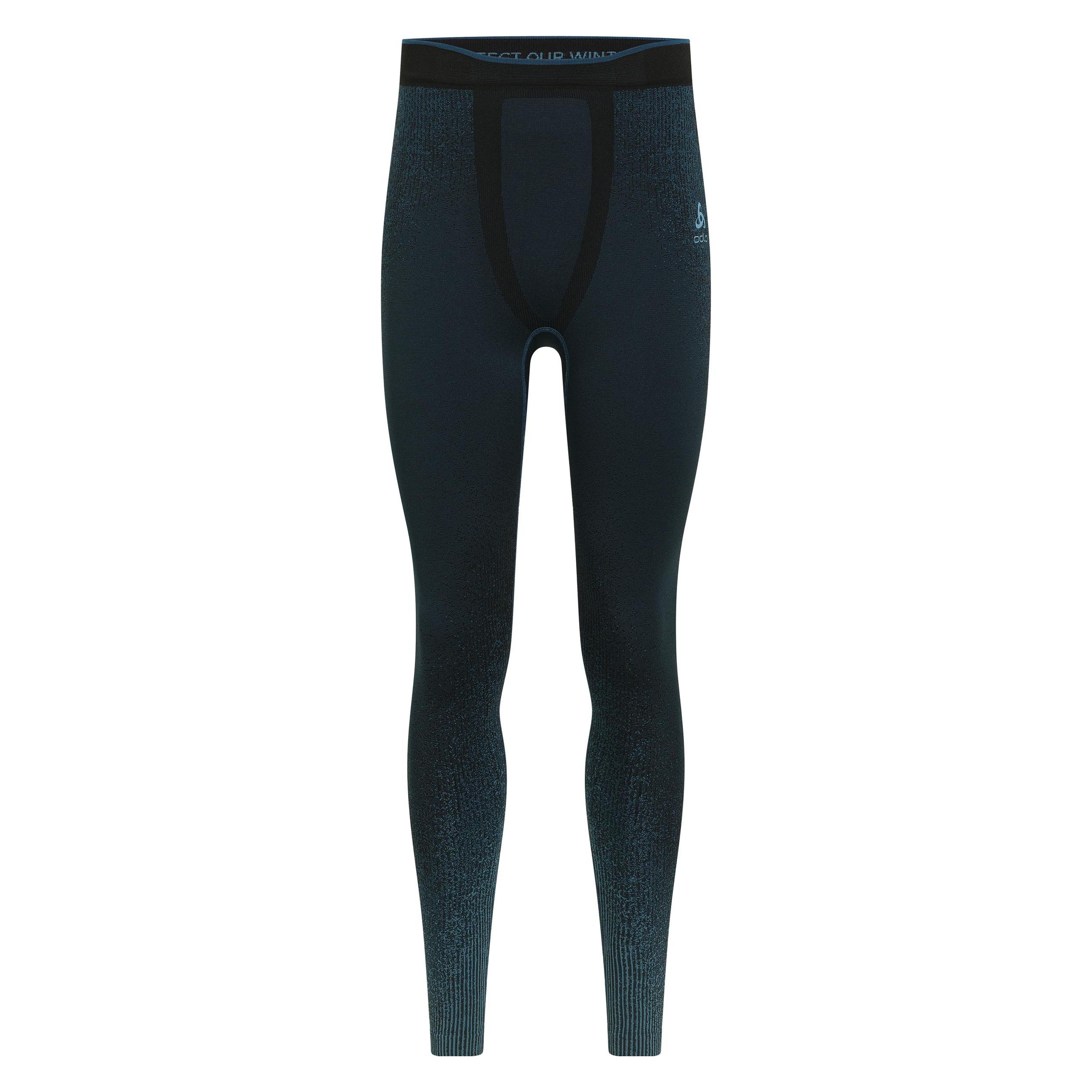 Odlo, Herren, Funktionsunterhose, Bl Bottom Long Performance Warm Blackcomb (L), Blau, L