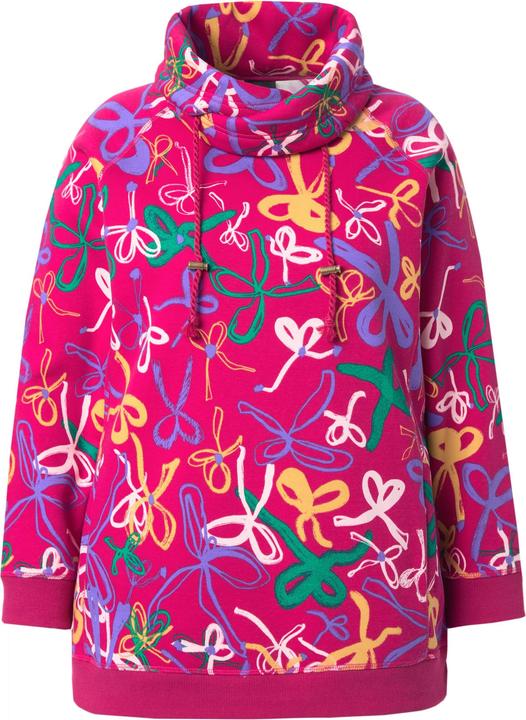 Produktbild Ulla Popken Sweatshirt, Scribble-Muster, Stehkragen, Langarm (60)