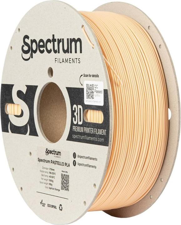Produktbild Filament PLA Pastello apricot orange 1.0kg 1.75mm (PLA, 1.75 mm, 1000 g)