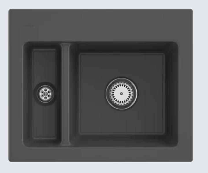 Villeroy & Boch Villeroy&Boch Evier, Evier de cuisine Subway 60 XM Graphite 620x510mm, Largeur meuble bas 60cm