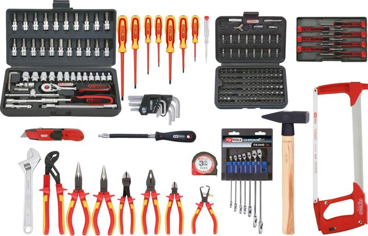 KS Tools Premium Max electrician tool case, 195 parts, mutifunctional (195 pieces)