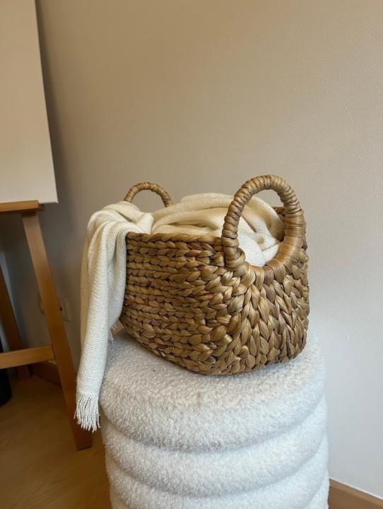 Immagine prodotto Casâme Cesto in Giacinto d'acqua con manici - L 36 cm x P 19 cm x H 22 cm