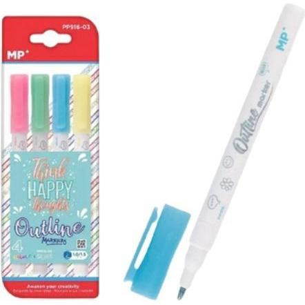 Teka, Penne, Kugelschreiber mit Doppellinie, 4 Farben (Multicolore)