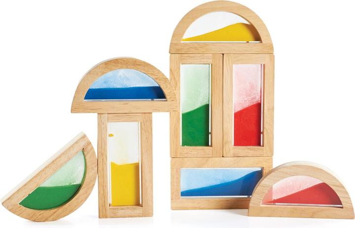 Actual product image Guidecraft Rainbow Blocks Building Blocks Sand