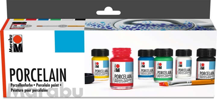 Immagine prodotto Marabu Antipasto di vernice porcellana (Bianco, Giallo, Verde, Rosso, 15000 ml)