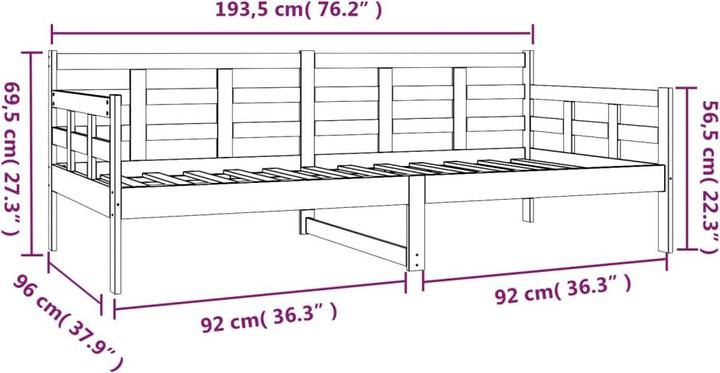 Produktbild vidaXL Tagesbett (90 x 200 cm)