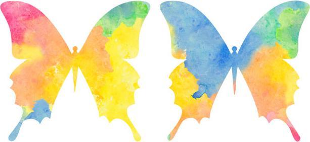 Trenddeko Watercolor butterfly couple