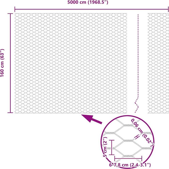Produktbild vidaXL Hexagonzaun