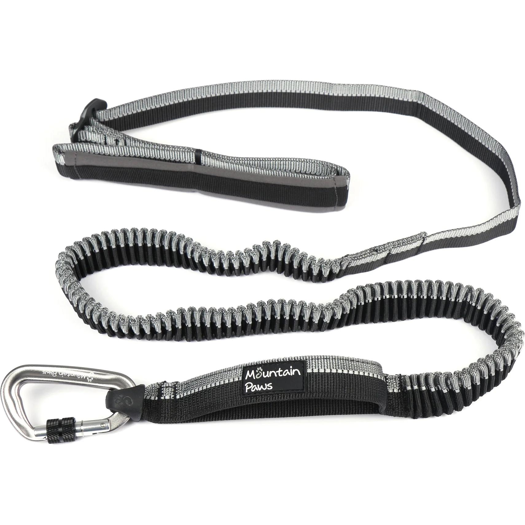 Comparer les prix de Mountain Paws Shock Absorber Dog Lead, Black (Chien, Général), Collier + laisse