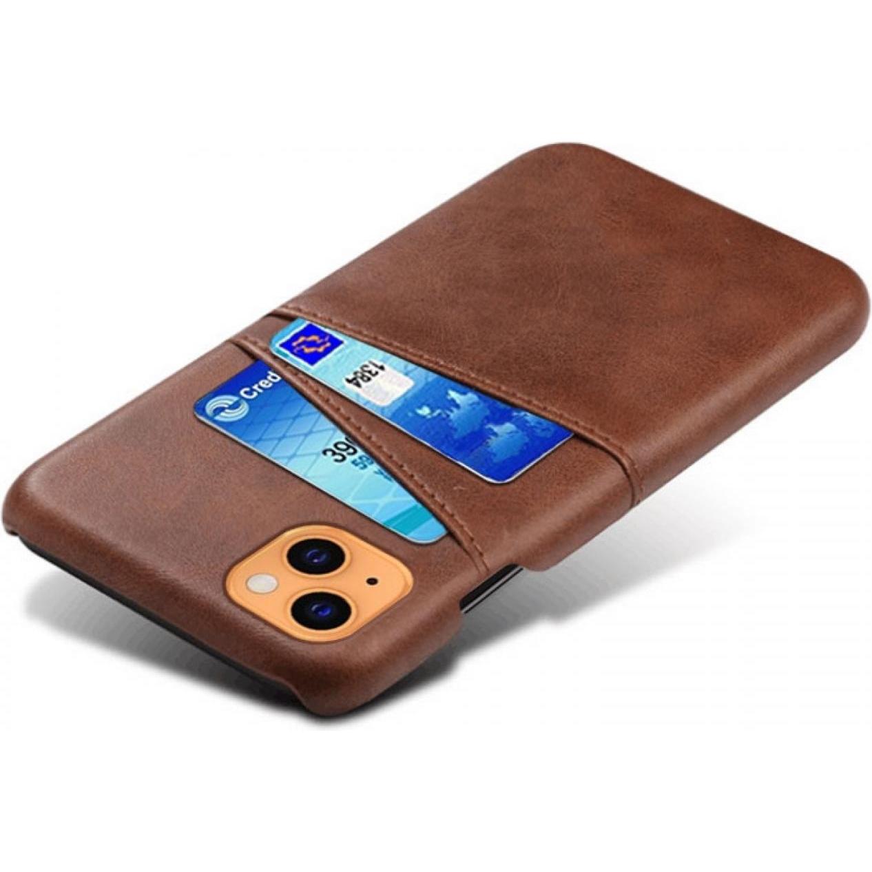 Thumbnail - Screenguard Apple iPhone 13 mini CardCaddy Leder Backcase mit Kartenfächern (Apple iPhone 13 mini), Smartphone Hülle, Br...