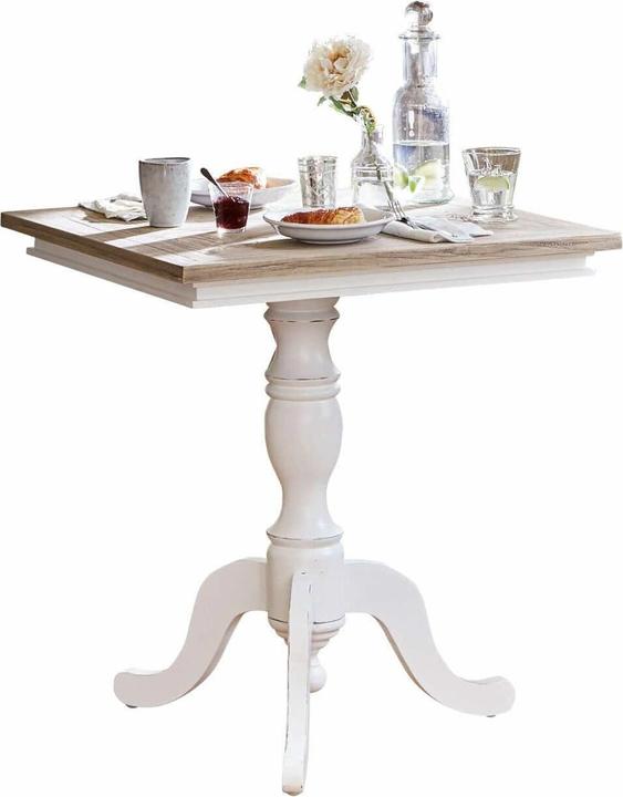 Actual product image Loberon Table Kingston white/brown (70, H, B)