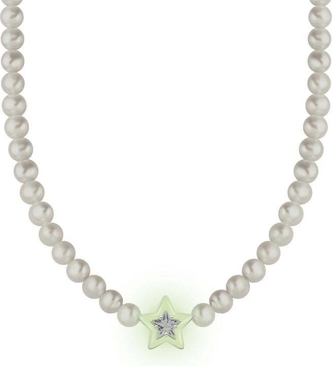 Produktbild Thomas Sabo Halskette Beads Stern mit Perlen und weisser Kaltemaille Silber (925er Silber, Emaille)