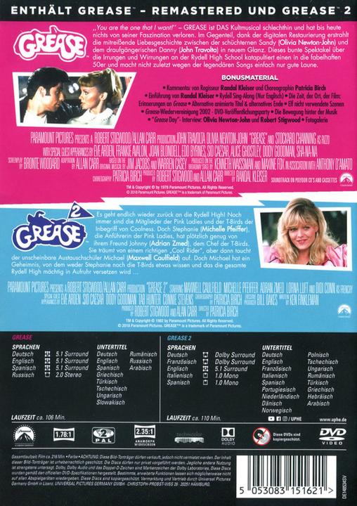 Produktbild Grease 1+2 Box - Remastered (DVD, 1978, Deutsch)