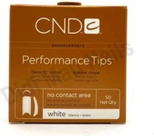 Actual product image CND Performance White Tips for Acrylic UV Gel Size 1-10 50 Refill