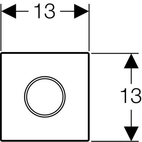 Produktbild Geberit Urinalsteuerung HyTronic Sigma 10 berhrungslos Infrarot Batteriebetrieb chrom hochglanz/ch
