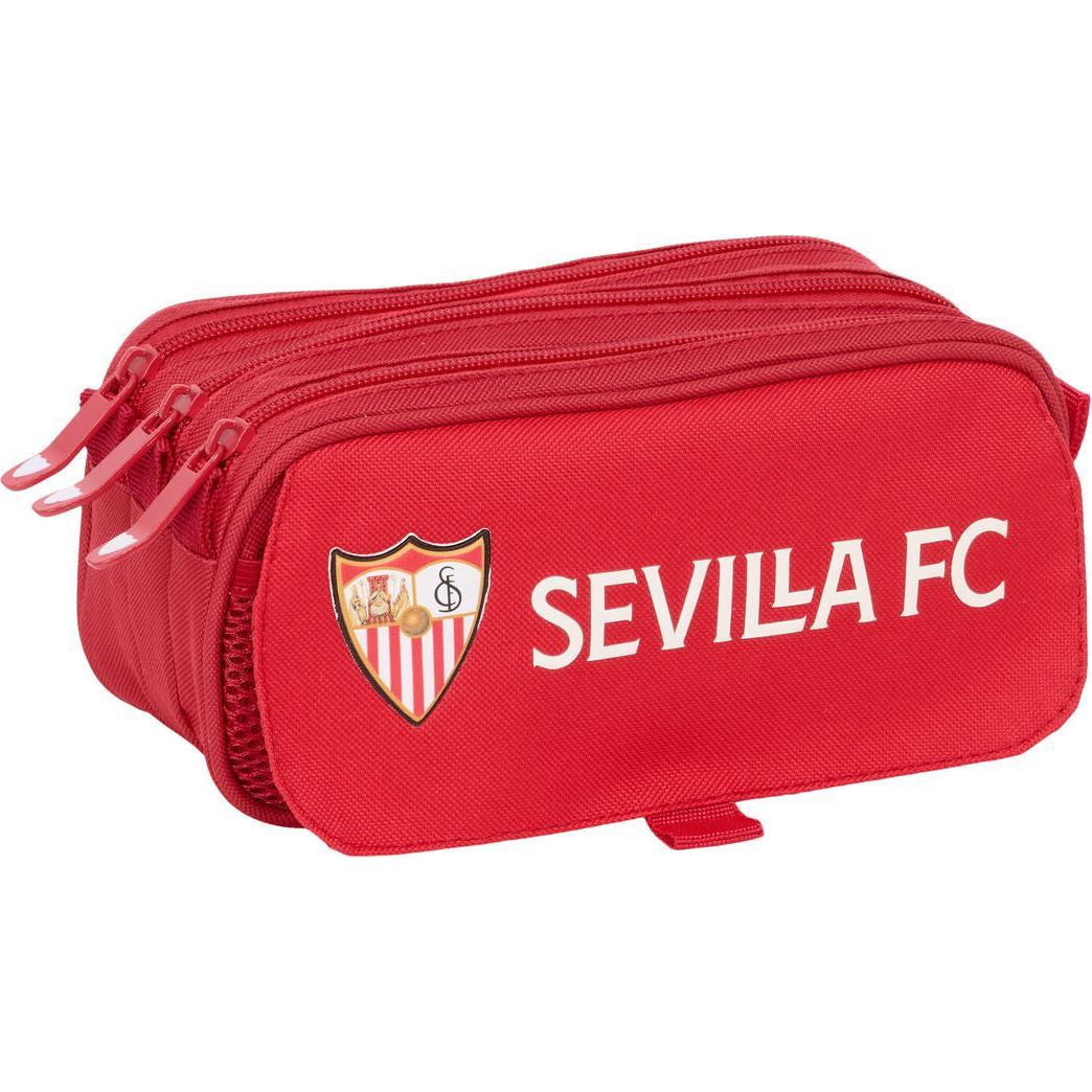 Sevilla Fútbol Club, Astuccio, Dreifaches Mehrzweck-Etui Rot 21,5 x 10 x 8 cm
