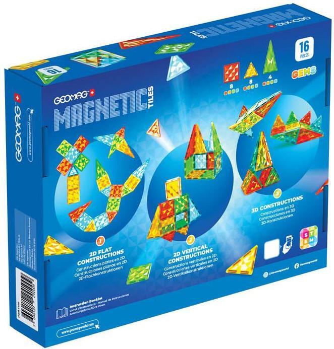 Actual product image Geomag Magnetic Tiles Gems