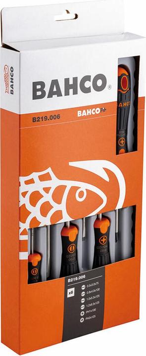 Produktbild Bahco BahcoFIT Schraubendreher-Satz mit 2-Komponenten-Griff - 6-teilig (Phillipps-Kreuzschlitz (PH))