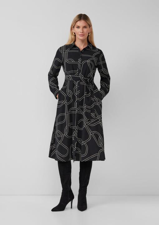 Image du produit s.Oliver Kleid Hemdblusenkleid mit Eingrifftaschen und Bindegürtel (40)
