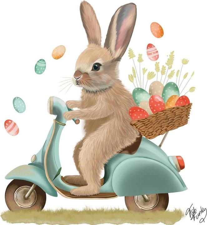 ppd Servietten Bunny Dash 33x33 cm (20 Stk., 33 x 33 cm)