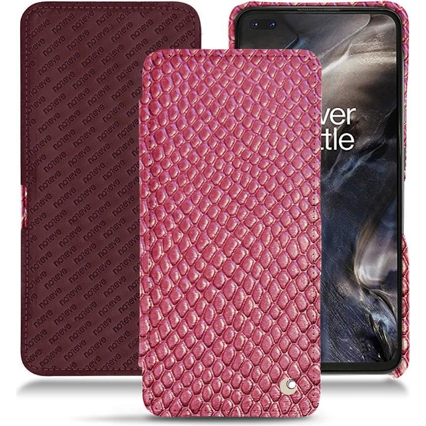 Noreve Lederschutzhülle horizontal (OnePlus Nord), Smartphone Hülle, Rosa