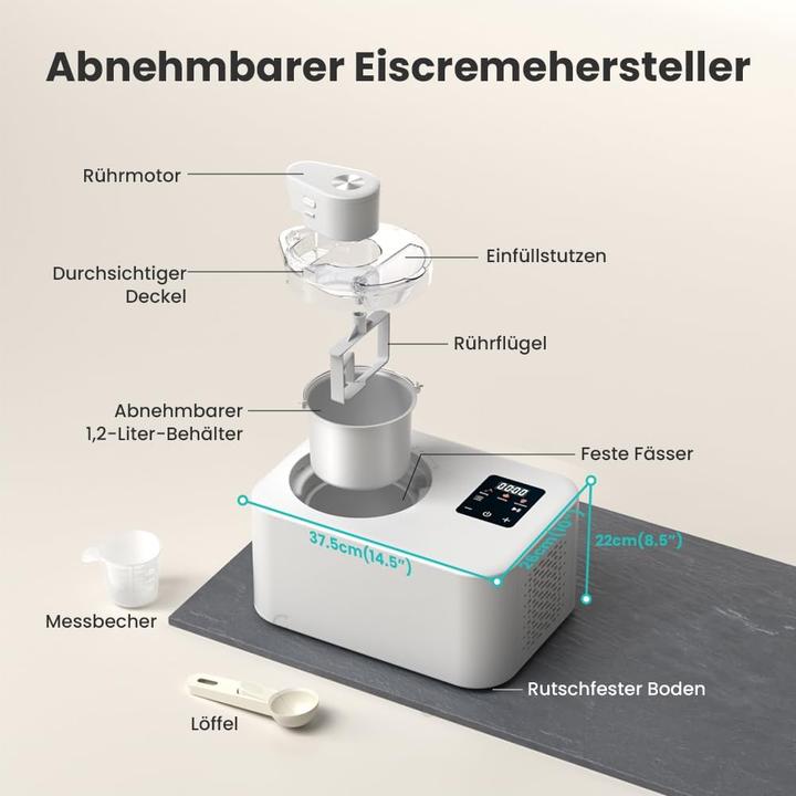 Produktbild Acmeenjoy Eismaschine mit Rezeptheft