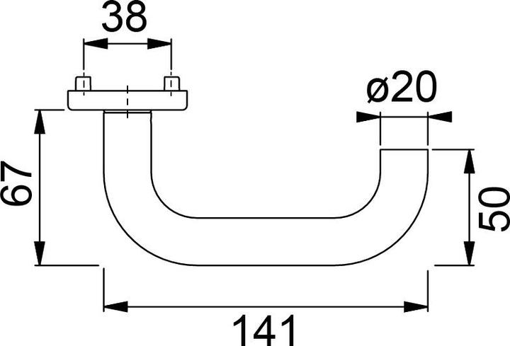 Produktbild Hoppe Drückergarnituren E138Z/E42KV/E42KVS Paris (Türgarnitur)