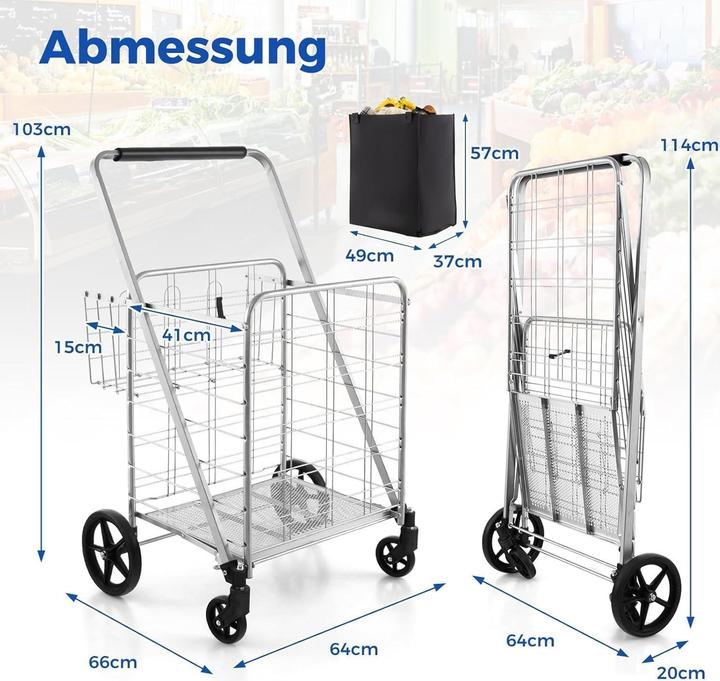Produktbild Fantask Carrello della Spesa Pieghevole