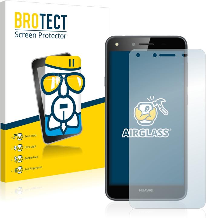 Brotect AirGlass Pellicola In Vetro Ibrido Per Huawei Y6 II Compact, Durezza 9H, Anti Impronta, Trasparente - 2