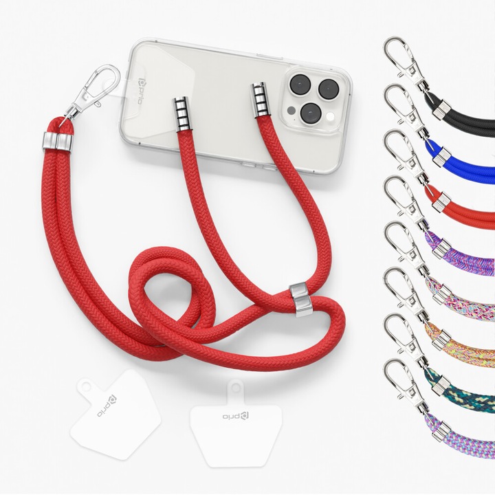 Produktbild prio Universelles Handy-Umhängeband 0.7m rot