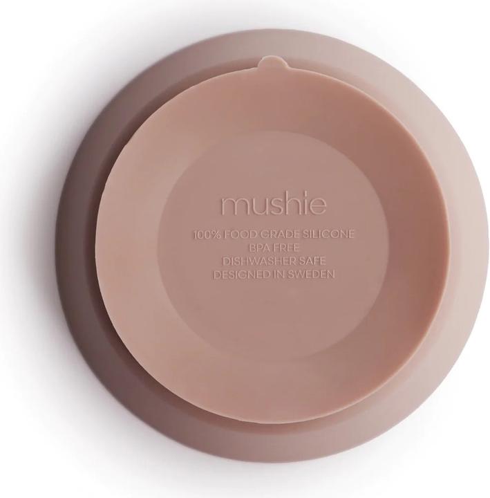 Actual product image Mushie Silicone Bowl with Suction Cup Blush