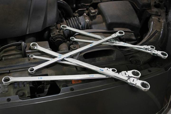 Actual product image Gear Wrench 120 XP Spline drive Gelenkratschen-Ringschlüssel Satz, 10-tlg.