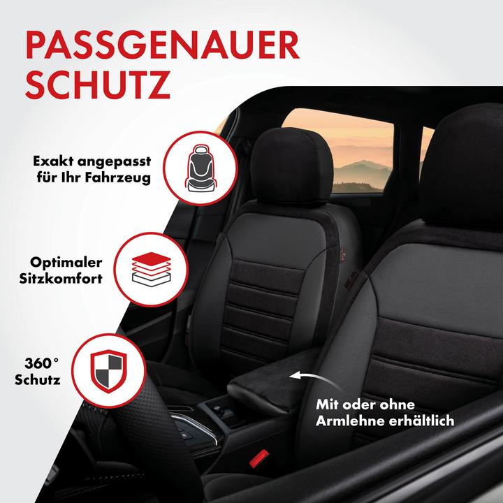 Image du produit Walser Housse de siège pour Hyundai ix35 (LM, EL, ELH) 08/2009-aujourd'hui, 2 housses de siège simples
