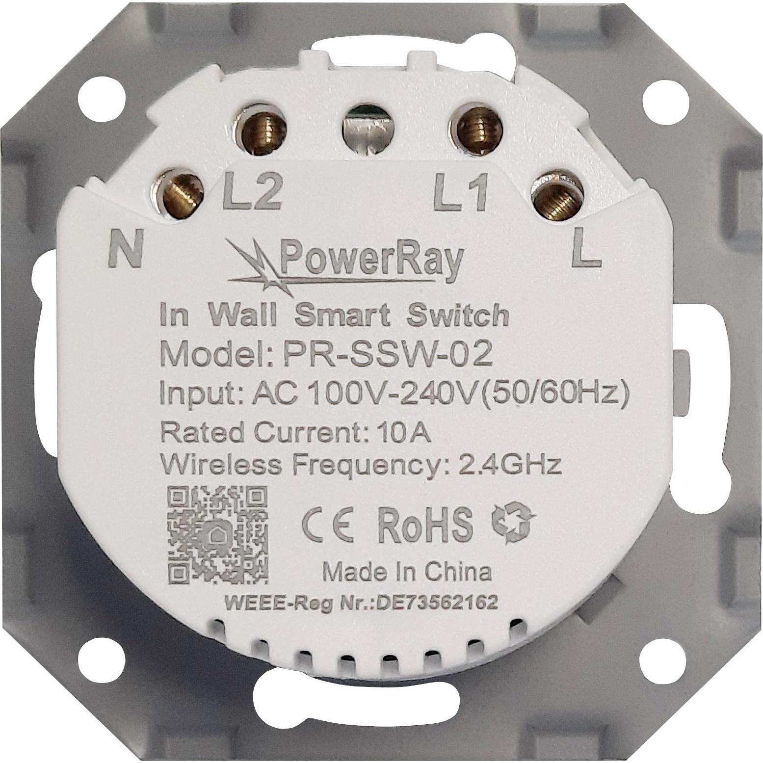 Thumbnail - PowerRay, Lichtschalter + Storenschalter, WiFi Touch Smart Switch PR-SSW-02