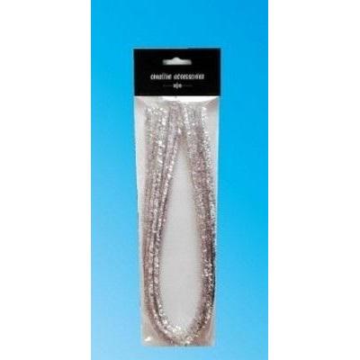 Folia Silberne Chenillenadeln 9mmx50cm 10 Stk, Aghi + Ferri, Argento