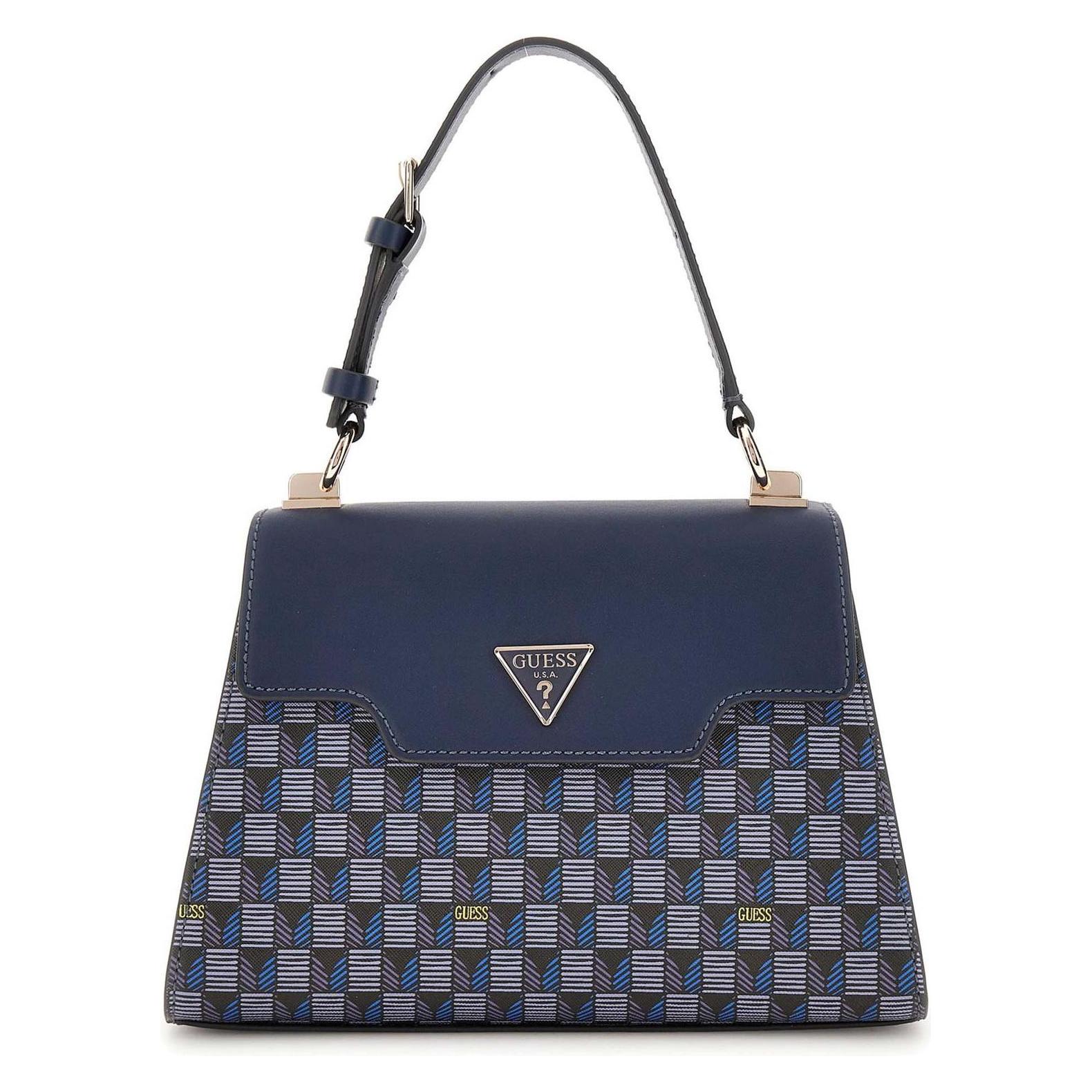 Guess, Damen, Handtasche, G Wave Top Handle Flap, Blau