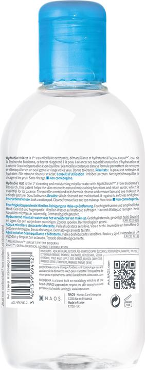 Actual product image Bioderma Hydrabio H2O (Cleansing lotion, 250 ml)