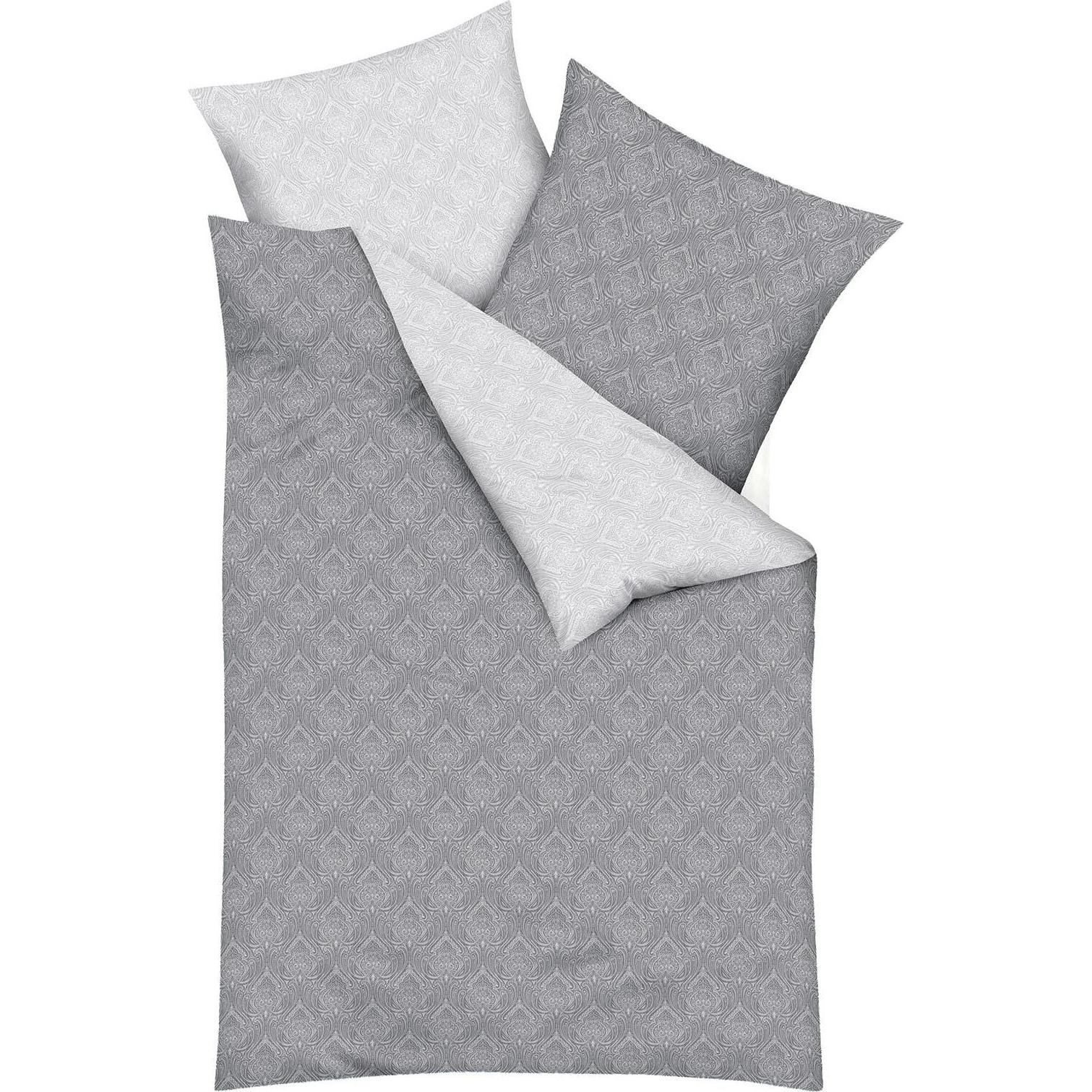 Traumschlaf, Bettwäsche, Mako-Satin Bettwäsche La Ville schiefer (Bettwäsche Set, 135x200 cm + 80x80 cm)