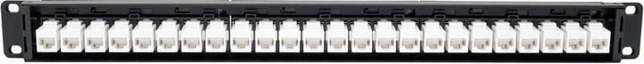 Actual product image Eaton 24-Port 1U Rack-Mount Cat6a Feedthrough Patch Panel RJ45 Ethernet